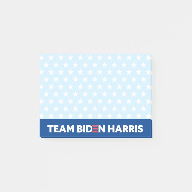 Post-it® Team Biden Harris Stars Motif Couleurs personnalis (Devant)