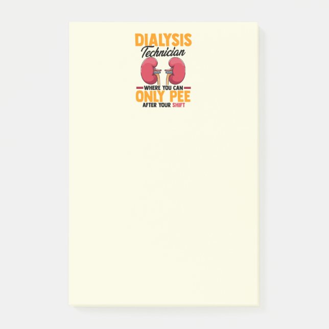 Post-it® Technicien en dialyse Néphrologie Rein   (Devant)