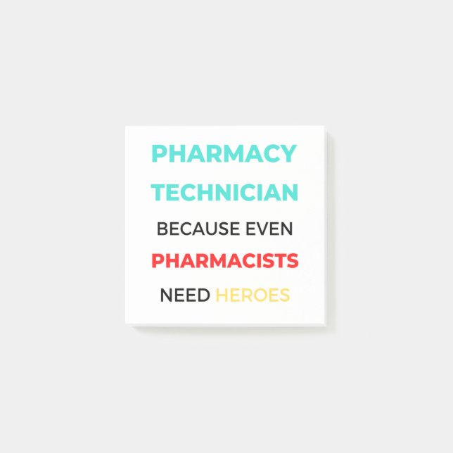 Post-it® Technicien En Pharmacie Parce Que Même Les Pharmac (Devant)