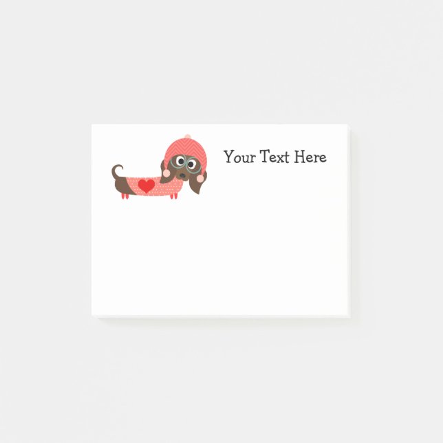 Post-it® Teckel de Valentine (personnalisable) (Devant)