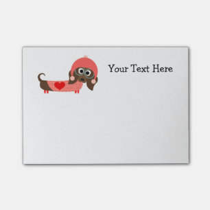 Post-it® Teckel de Valentine (personnalisable)