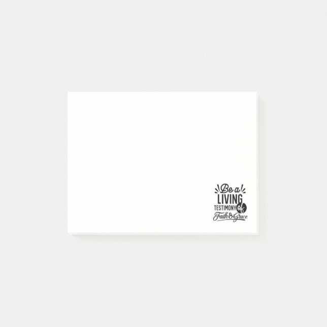 Post-it® Témoignage Vivant Citation Biblique Motivation Chr (Devant)