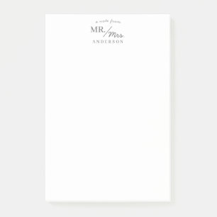 Post-it® Tendance Chic Un Mot De M. et Mme Couple Nouvellem