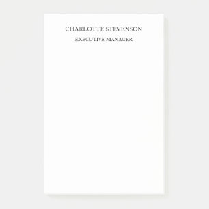 Post-it® Tendance Professionnel Blanc Simple Minimaliste