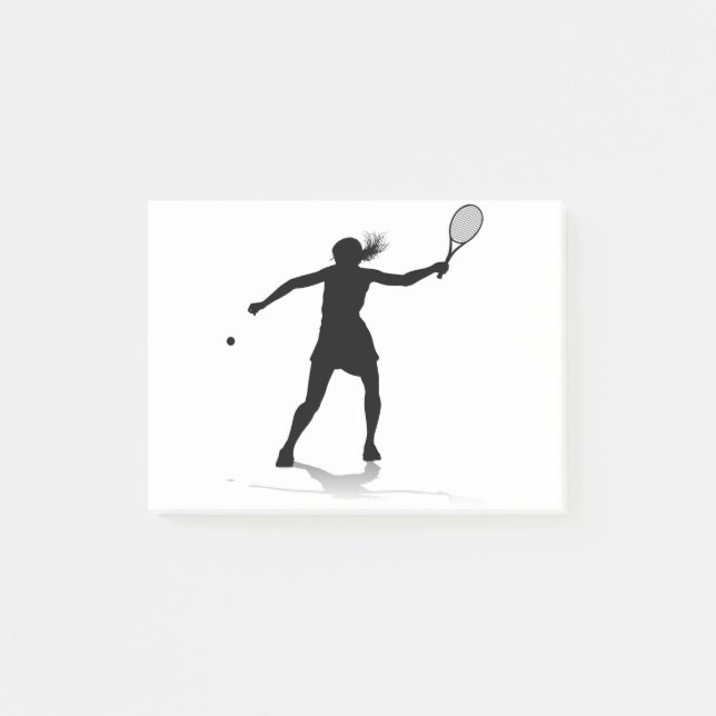 Post-it® Tennis Silhouette Joueuse Sport Femme (Devant)
