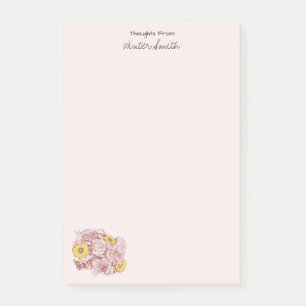 Post-it® Terra Cotta Bouquet Rose Extrait Daisy Personnalis