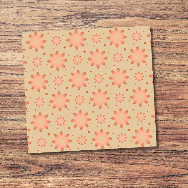 Post-it® Terracotta orange et sable beige délicat marguerit (Créateur téléchargé)
