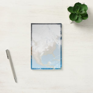 Post-it® Terre Pleine Avec Des Nuages Simulés Sur L'Amériqu