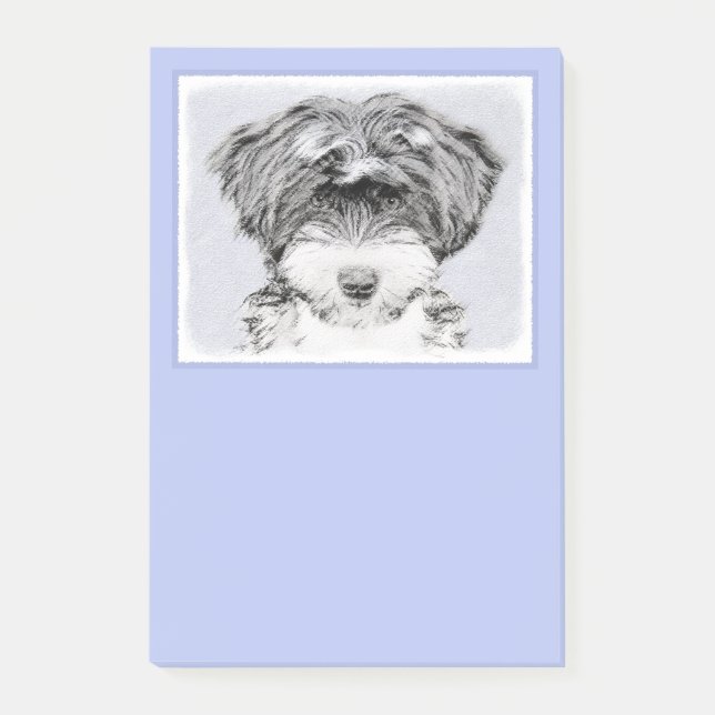 Post-it® Terrier tibétain peignant - art original mignon de (Devant)