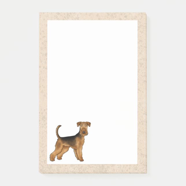 Post-it® Tervueren Airedale Terrier Chien mignon Bingley Te (Devant)