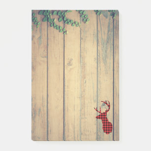 Post-it® Tête de cerf avec Antlers sur Faux Wood