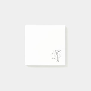 Post-it® Tête de dachshund, notes de dessin d'art