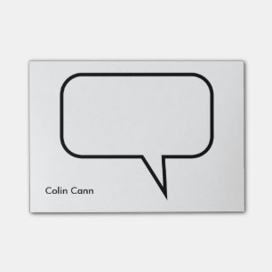 Post-it® Texte de coutume de ballon de mot