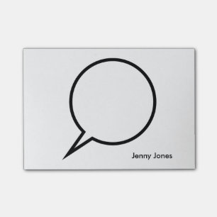 Post-it® Texte de coutume de ballon de mot
