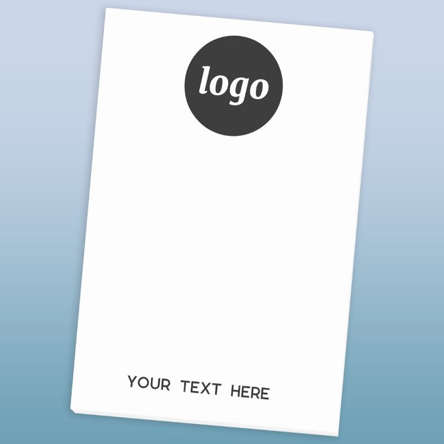 Post-it® Texte de logo simple pour promotion d'entreprise (Logo and custom text business promotional Post-It notes)