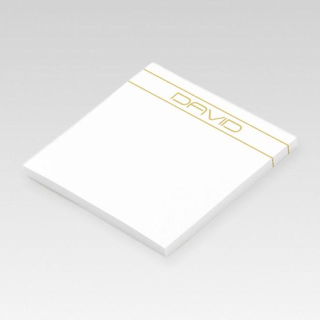 Post-it® Texte doré moderne et élégant & bandes de lignes é (Créateur téléchargé)