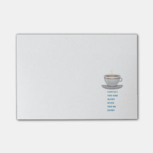 Post-it® Texte drôle de café
