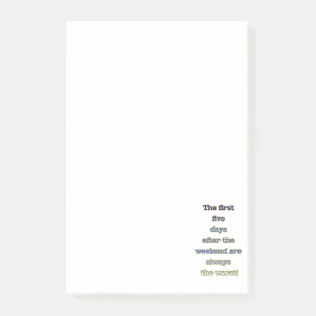 Post-it® Texte drôle de week-end (Devant)