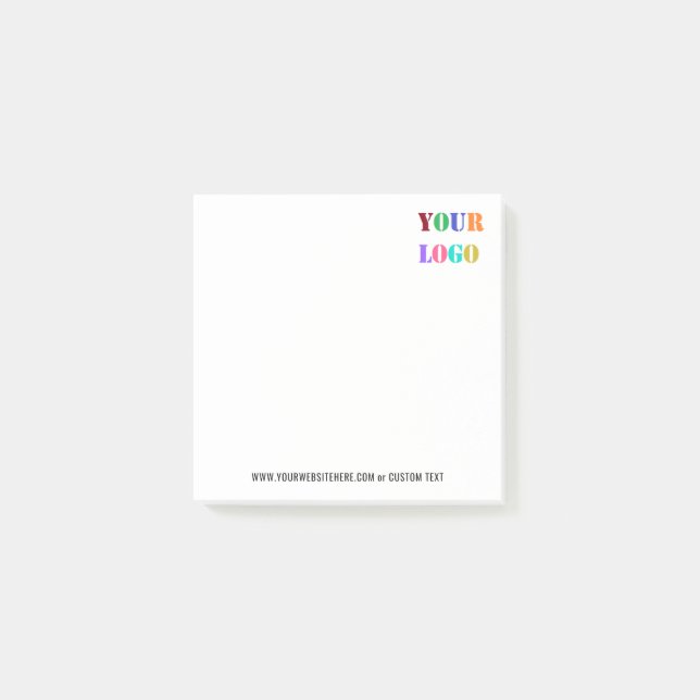 Post-it® Texte du logo de l'entreprise personnalisé Notes (Devant)