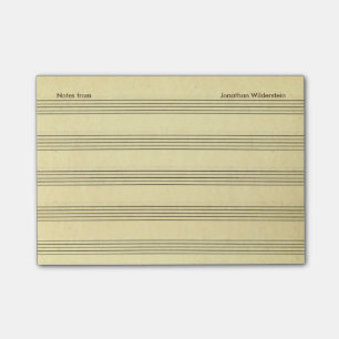 Post-it® Texte et nom facultatifs de personnel de musique