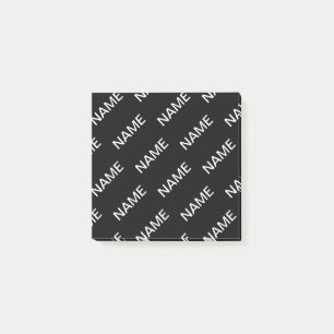 Post-it® Texte personnalisable   Moderne gras Noir & Blanc