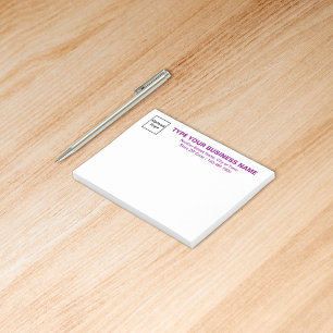 Post-it® Textes de marques commerciales pourpres sur rectan
