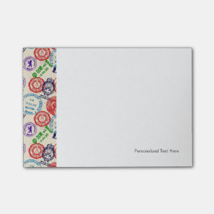 Post-it® Texture avec de vrais timbres.