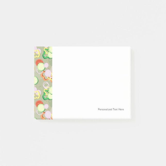 Post-it® Texture avec des tranches de légumes (Devant)