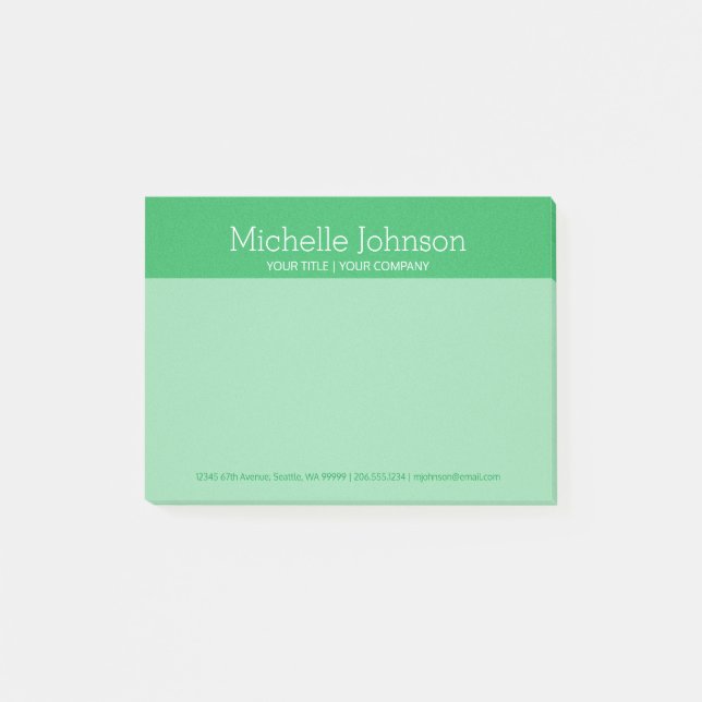 Post-it® Texture de granit vert brillant personnalisée (Devant)