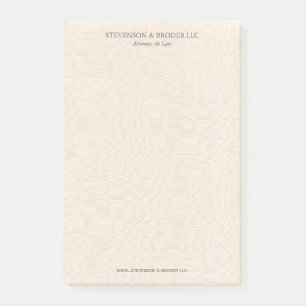 Post-it® Texture de lin beige clair personnalisée