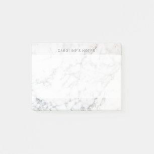 Post-it® Texture de marbre blanc faux semblable & Texte per