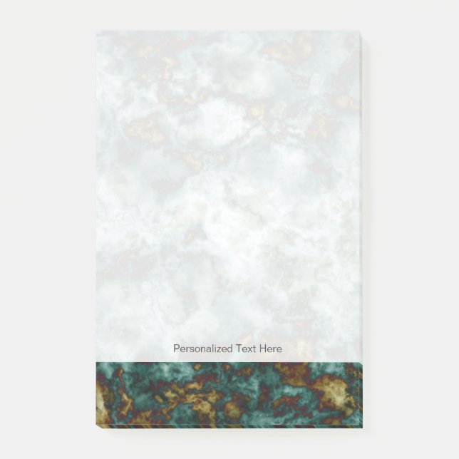 Post-it® Texture de marbre verte avec des veines (Devant)