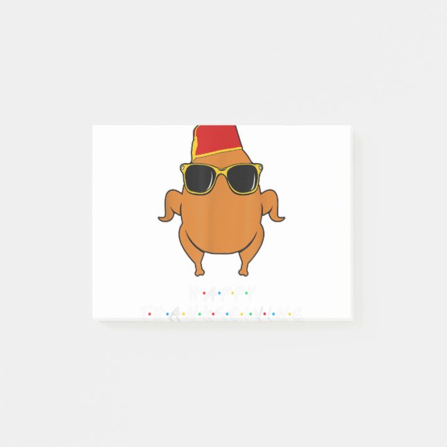 Post-it® Thanksgiving Pour Les Amis Drôle Turquie (Devant)