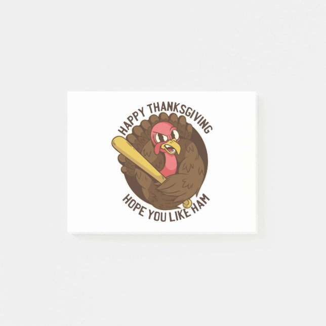 Post-it® Thanksgiving Turkey, Drôle Citation Thanksgiving (Devant)