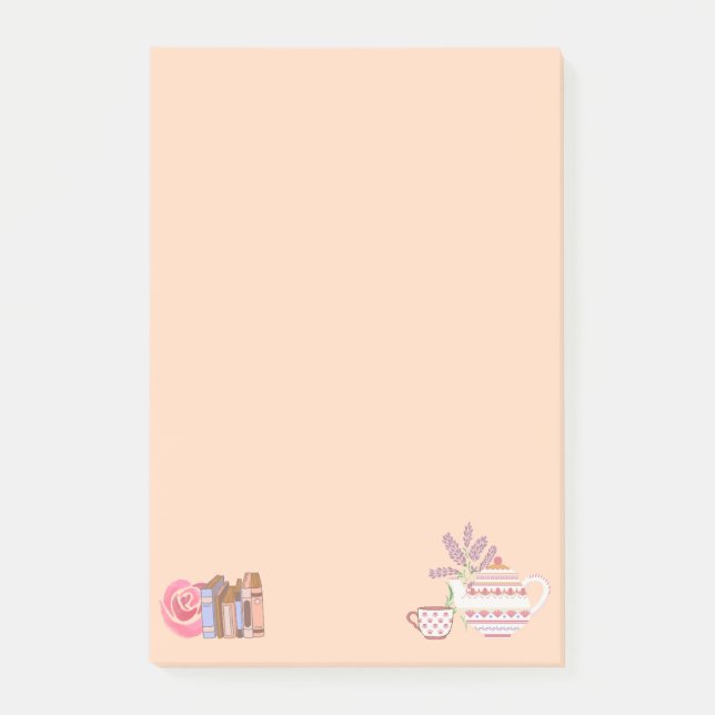 Post-it® Thé et livres mignons (Devant)