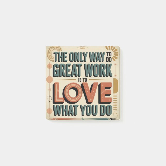 Post-it® The Only Way To Do Great Work (Devant)