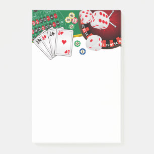 Post-it® thème casino, poker, casino vegas