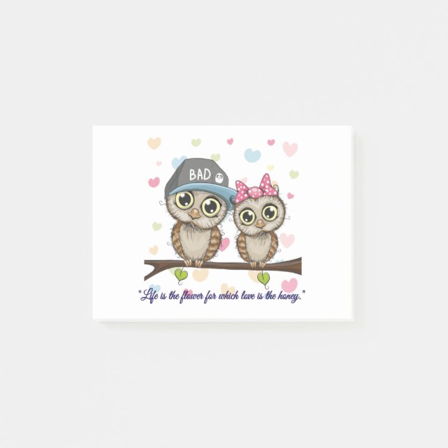 Post-it® Thème de la Saint-Valentin couple Design (Devant)