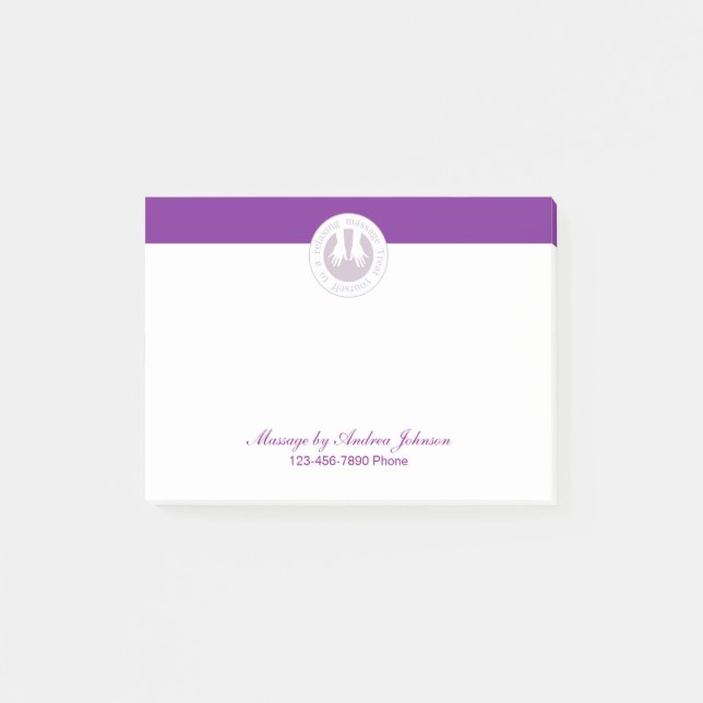 Post-it® Thème de massage (Devant)