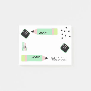Post-it® Thème Pastèque Rentrée Scolaire Nom des Enseignant