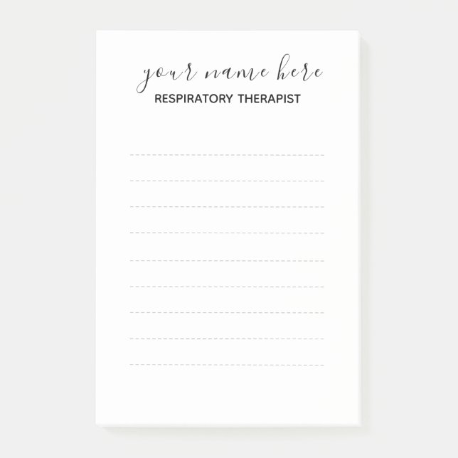 Post-it® Thérapeute respiratoire Notes - Gros (Devant)
