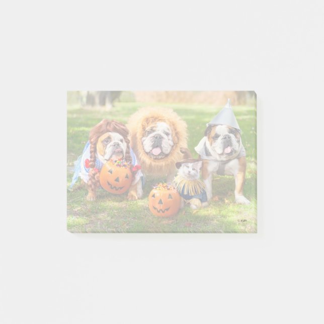 Post-it® Three Bulldogs in Costumes (Devant)