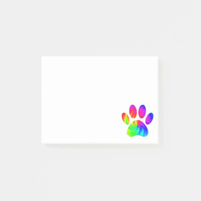 Post-it® Tie Dye Chien Empreinte de patte Graphic (Devant)