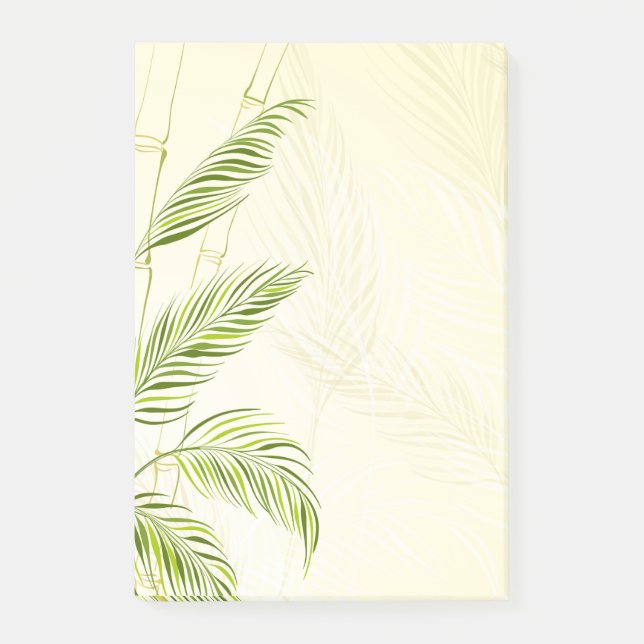 Post-it® Tiges et feuilles de bambou, imprimé partout - (Devant)