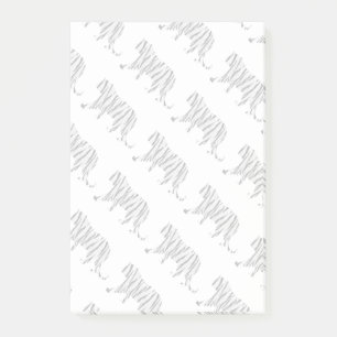 Post-it® Tigre de silhouette noir et blanc