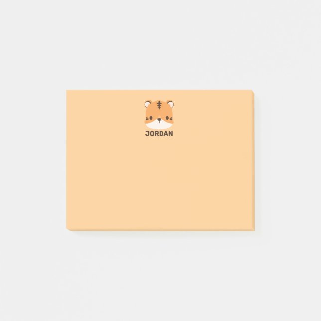 Post-it® Tigre mignon avec nom personnalisé (Devant)
