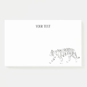 Post-it® Tigre noir et blanc notes postit personnalisées