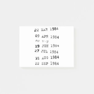 Post-it® Timbres de bibliothèque Date d'échéance 1984