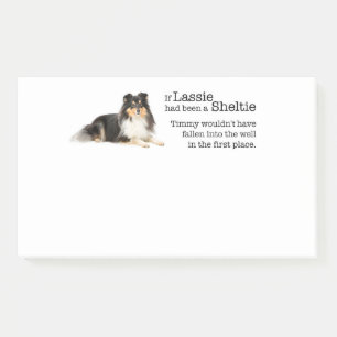 Post-it® Timmy's Tri-Color Sheltie Large Post-It Notes