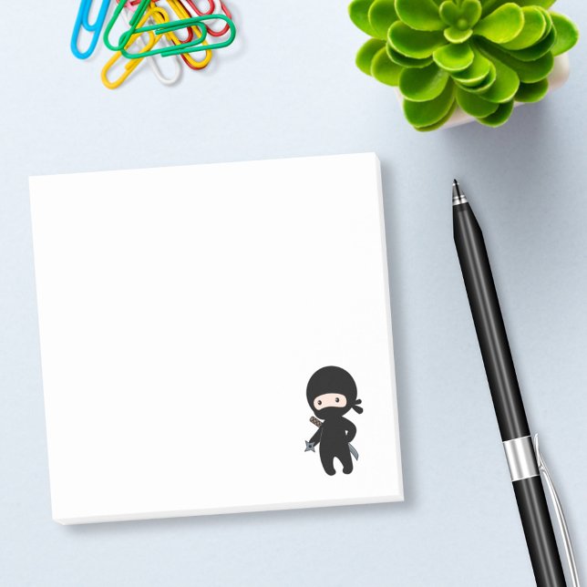 Post-it® Tiny Ninja tenant l'étoile à lancer (Créateur téléchargé)